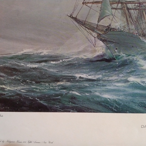 Kipp Soldwedel artist print. Stamped and signed. " Full Gale" Danmark - Picture 2 of 3